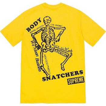Yellow Supreme Body Snatchers Tee T Shirts | Supreme 388SO